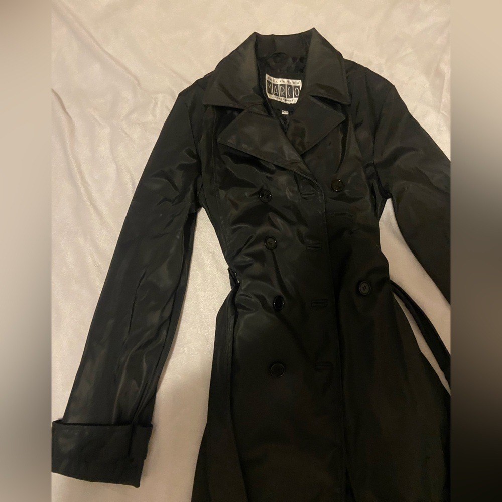 Marco Vintage Black Trench Coat